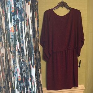 Elegant Burgundy Dress